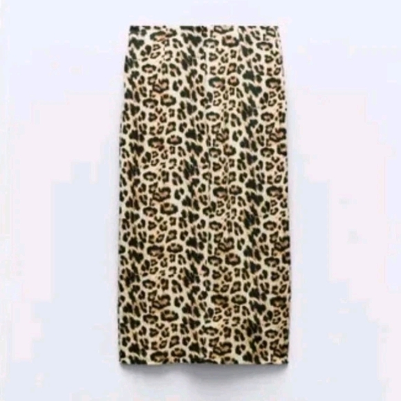 Zara Leopard Print Midi Skirt - Picture 6 of 8